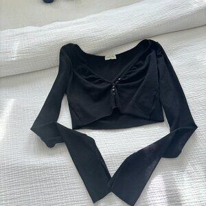 STAPLE + HUE long sleeve crop top as seen on Hailey
